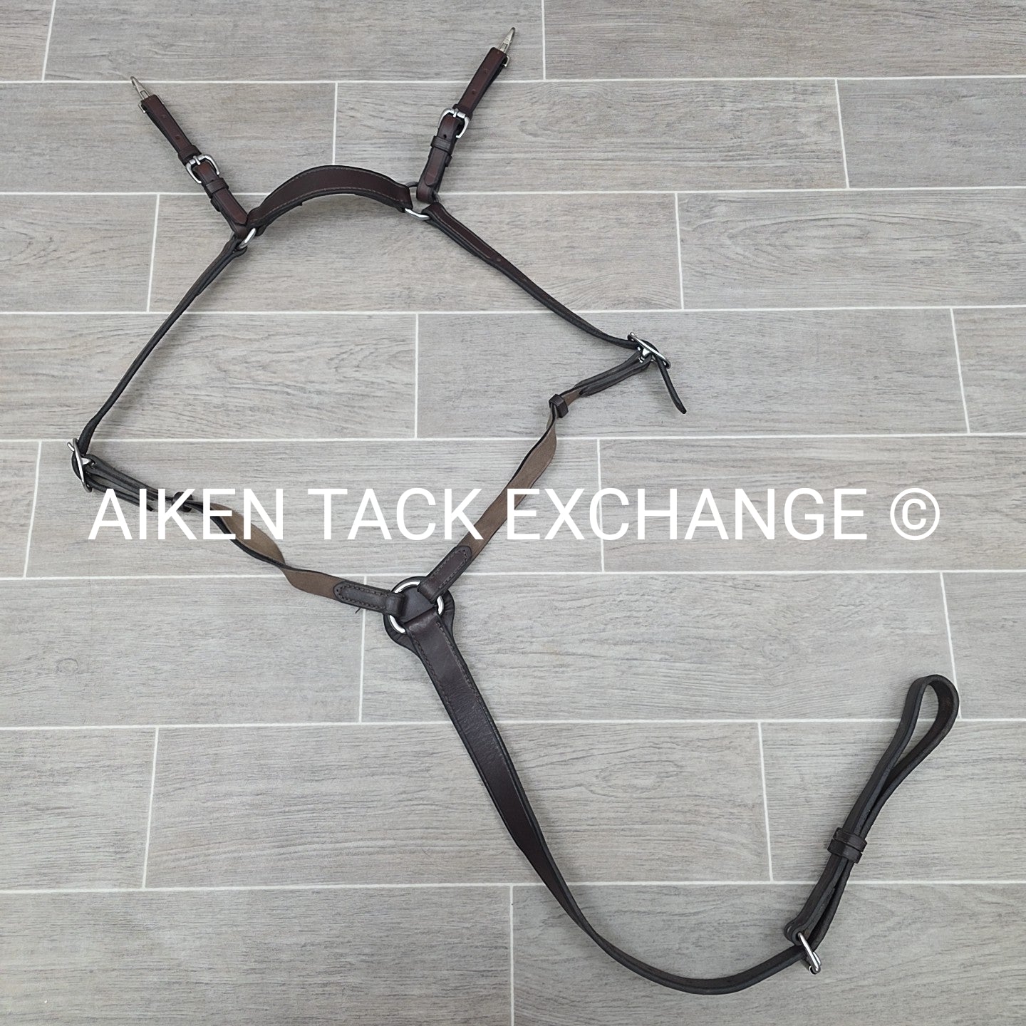 Nunn Finer Breastplate with Elastic, Brown, Size Cob