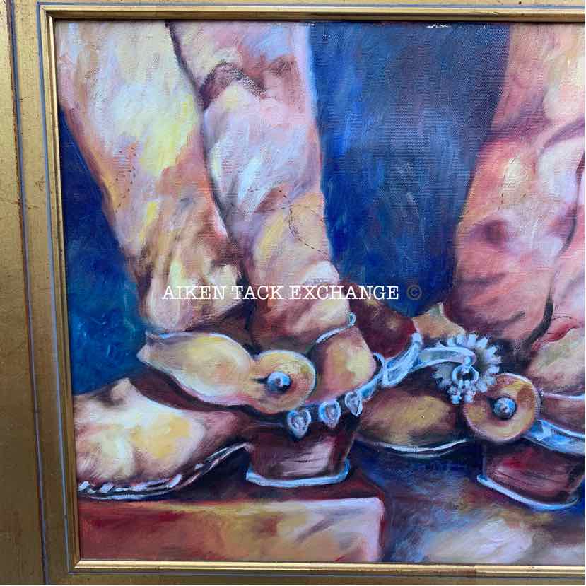 Custom Western Boot Painting by Judy Adamick , 28" x 24"