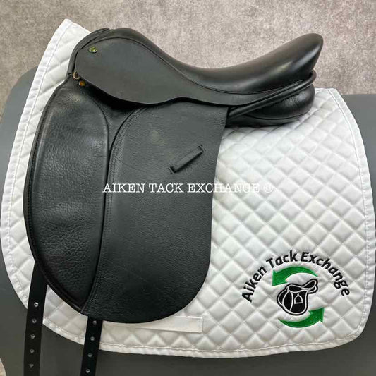 2007 Ideal Jessica Dressage Saddle, 17" Seat, M/MW Tree, Wool Flocked Panels, Buffalo Leather