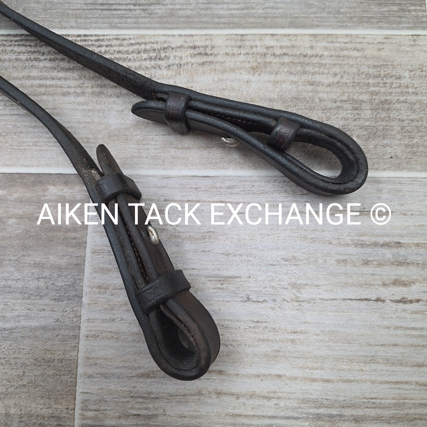 Bobby's English Tack Flat Laced Reins, Brown, 62"