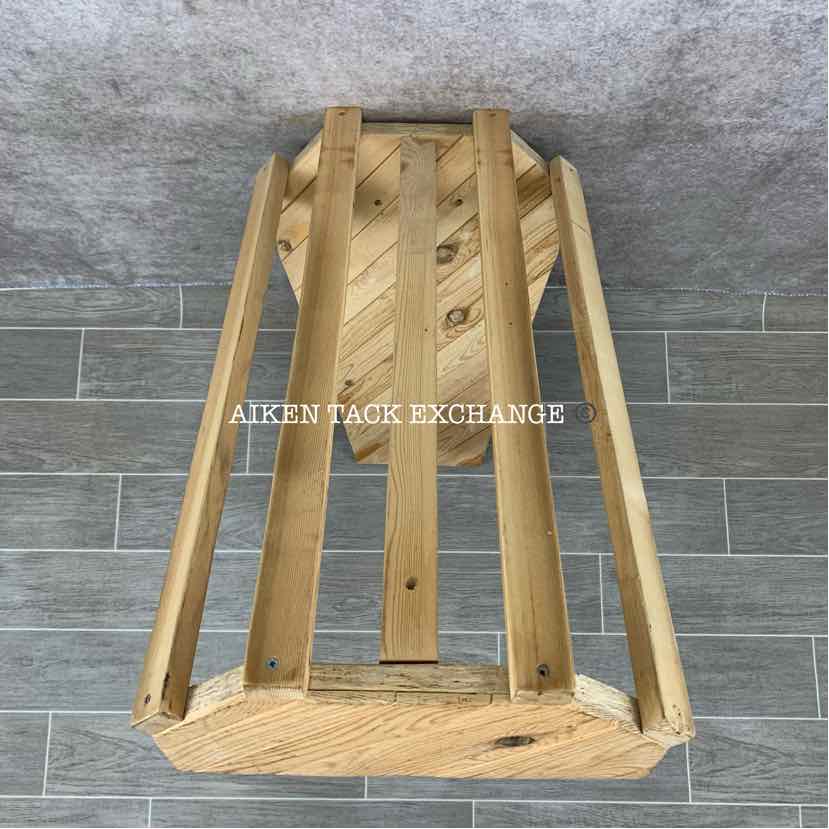 Wooden Wall-Mount Western Saddle Rack