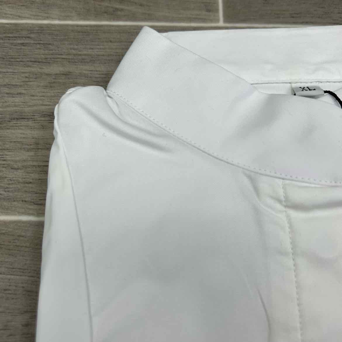 Ovation Elegance Long Sleeve Show Shirt, White, Size X-Large