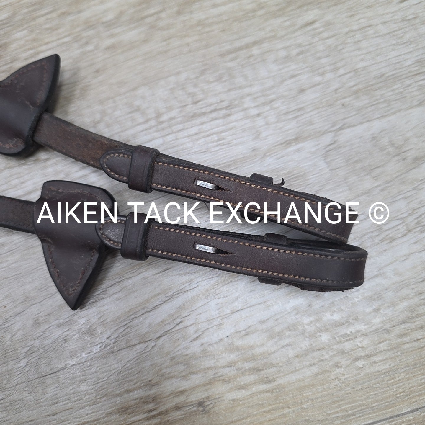 Dy'on Flash Noseband Bridle and Snap Hook with Matching Rubber Reins, Brown, Siz