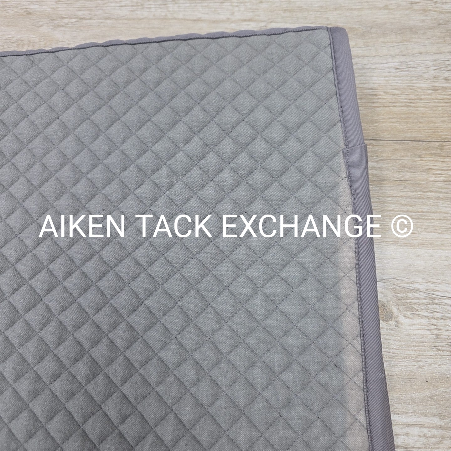 Dover Saddlery Dressage Saddle Pad, Grey with Black Piping