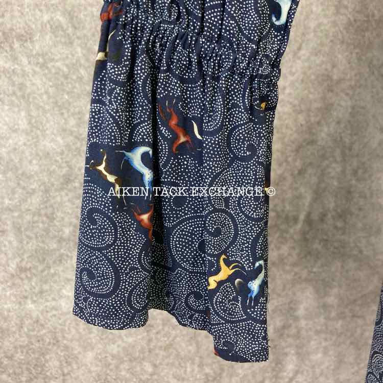 Kerrits EQL Model Button Front Dress, Indigo Starry Horse, Size Small