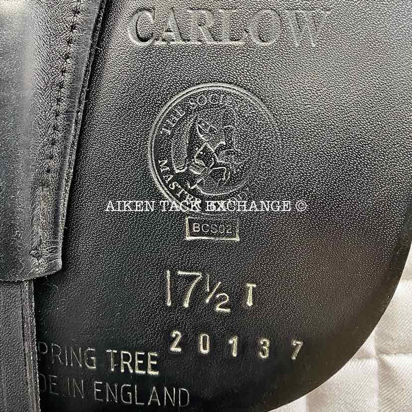 **SOLD** 2015 Black Country Carlow Dressage Saddle, 17.5" Seat, Medium Wide Tree, Wool Flocked Serge Panels