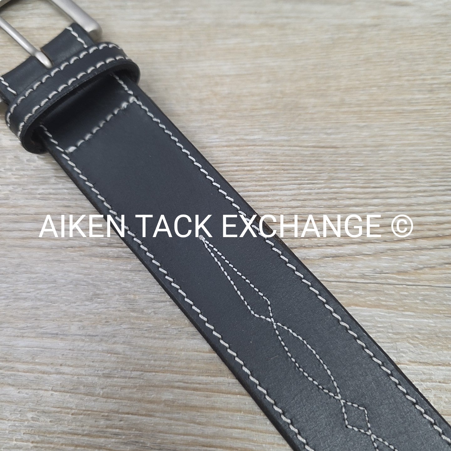 Dover Saddlery Fancy Stitched Belt, Black, 28