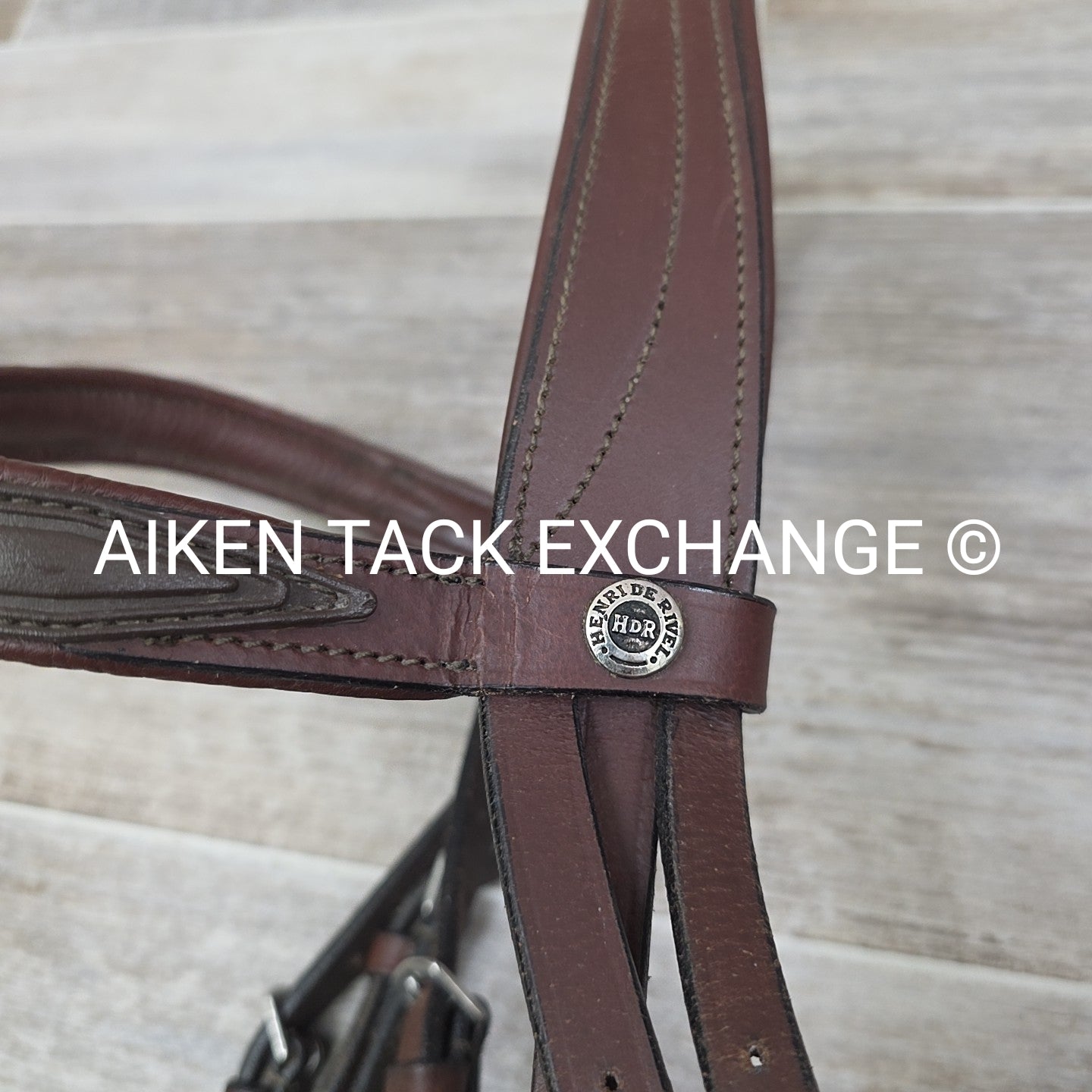 HDR Monocrown Bridle with Rubber Reins, Brown, Oversize