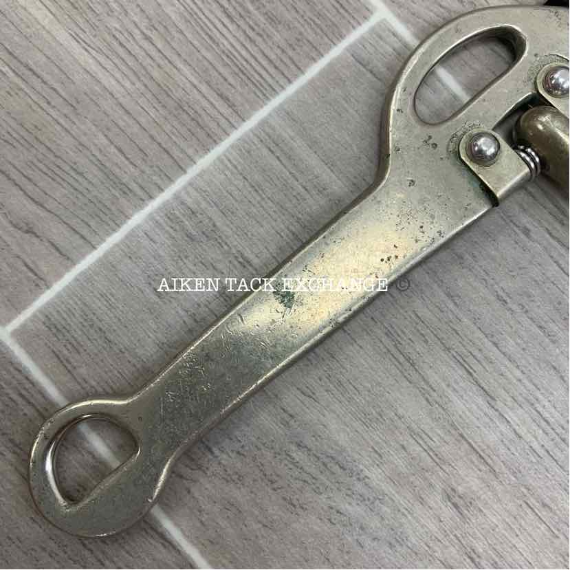 Single Jointed Leather Covered Cheek Long Shank Elevator Bit 5"