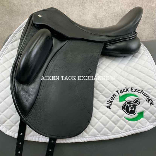 2017 Custom Saddlery Laguna XR Monoflap Dressage Saddle, 18" Seat, Adjustable Tree, Wool Flocked Panels