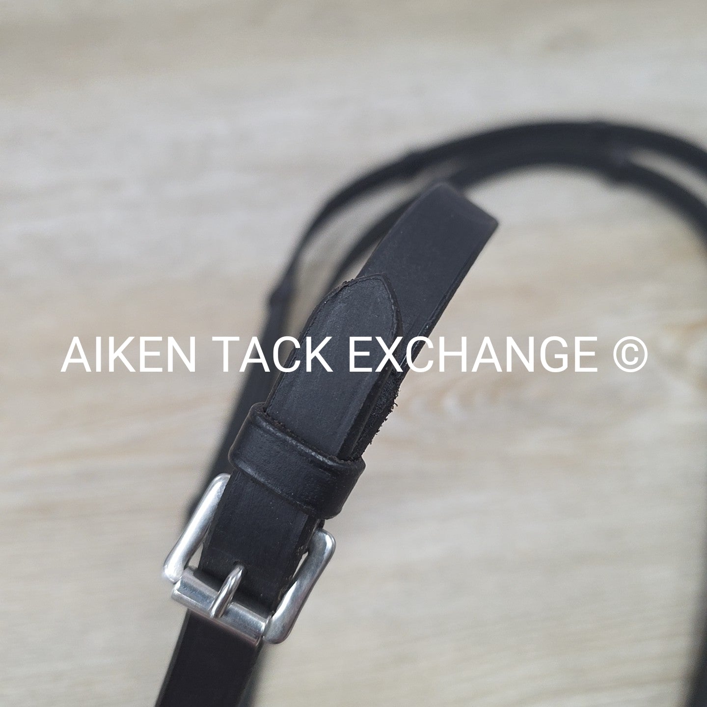 Correct Connect Sure Grip Rubber Reins with 4" Stops, Black, 48"
