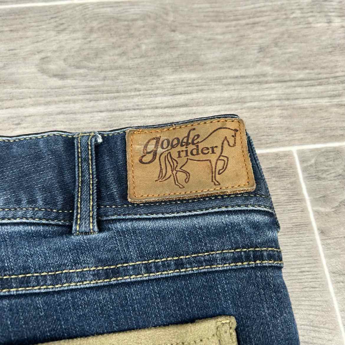 Goode Rider Knee Patch Denim Breeches, Size 28 L