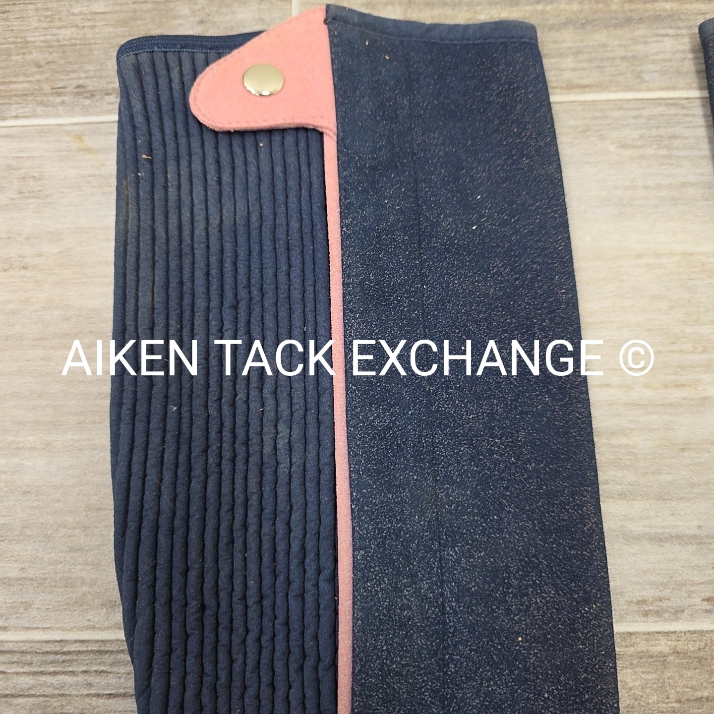 RHC Suede Half Chaps, Navy & Pink, Size X-Small