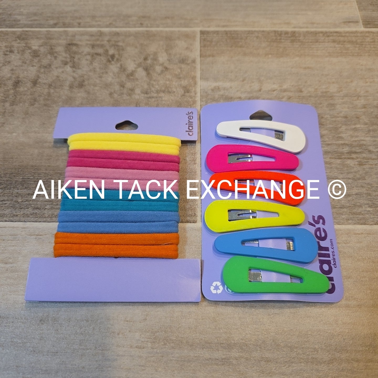 Claire's Hair Bundle - 1 Pack of Hair Ties, 1 Pack of Hair Clips