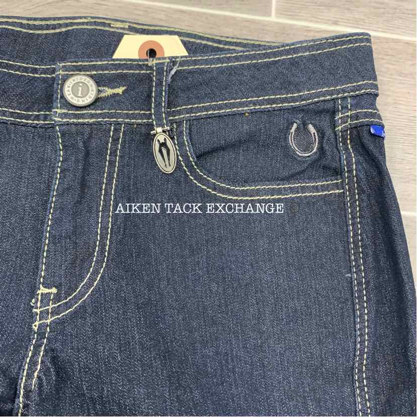 Irideon Boot Cut Denim Knee Patch Breeches, Size 26