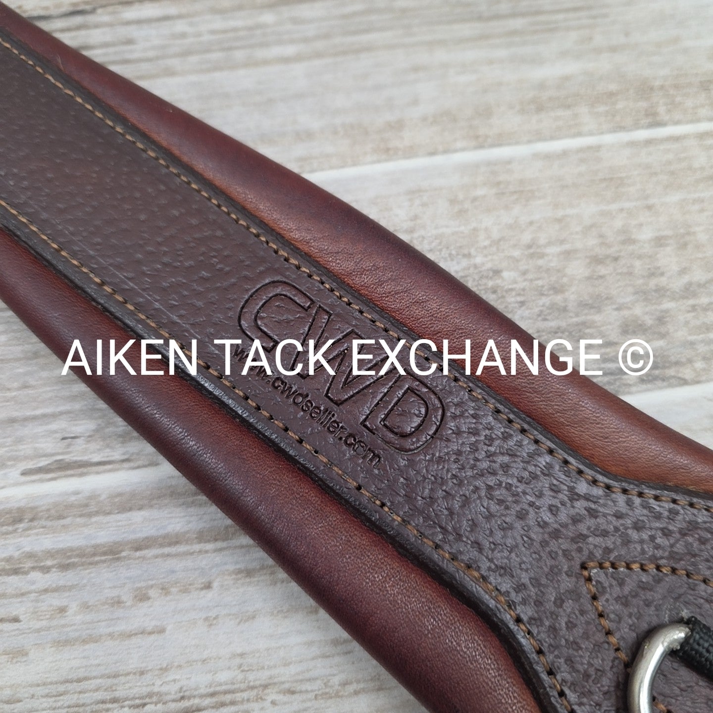 CWD Classic Leather Girth with Double End Elastic, Brown, 52"