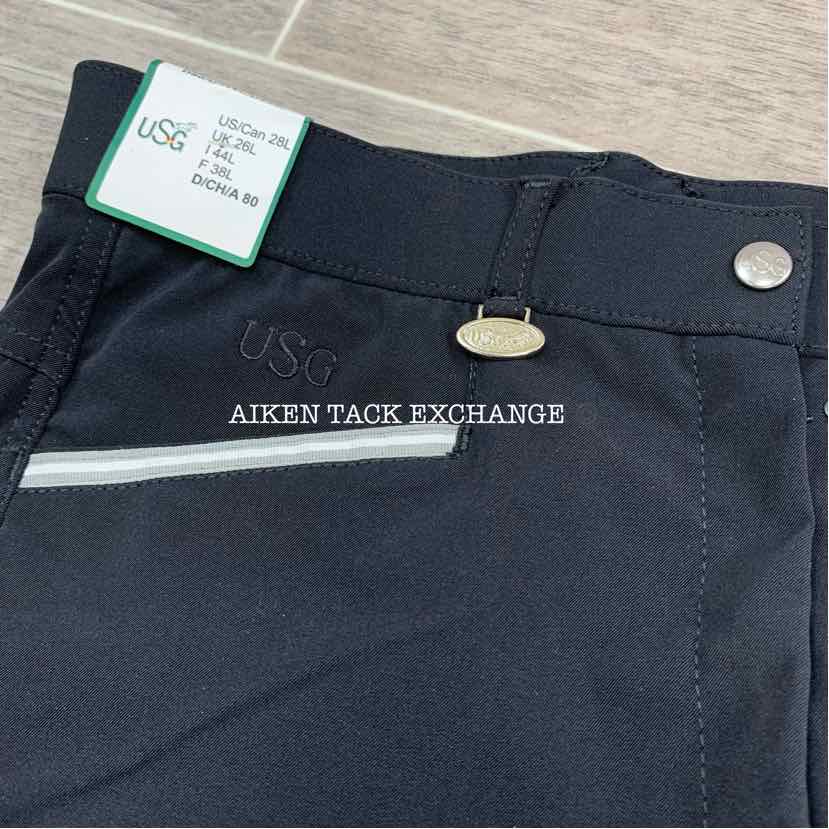 KL Select USG "Ava" Silicone Full Seat Breeches, Size 28 L