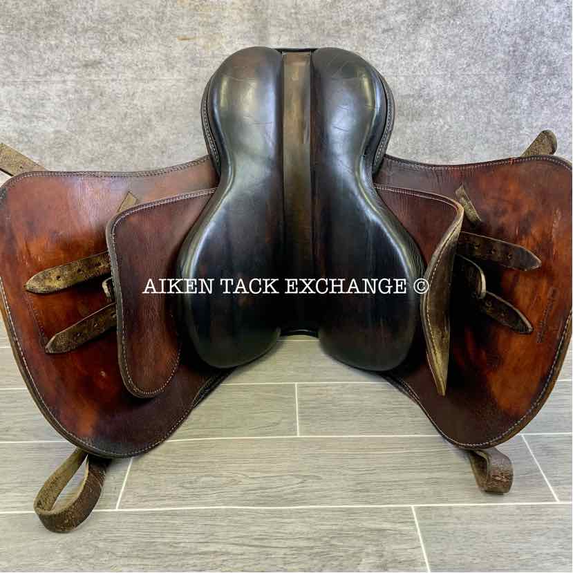 Gladiator Polo Saddle, 18" Seat, Narrow Tree, Foam Panels, Comes with Stirrups & Leathers
