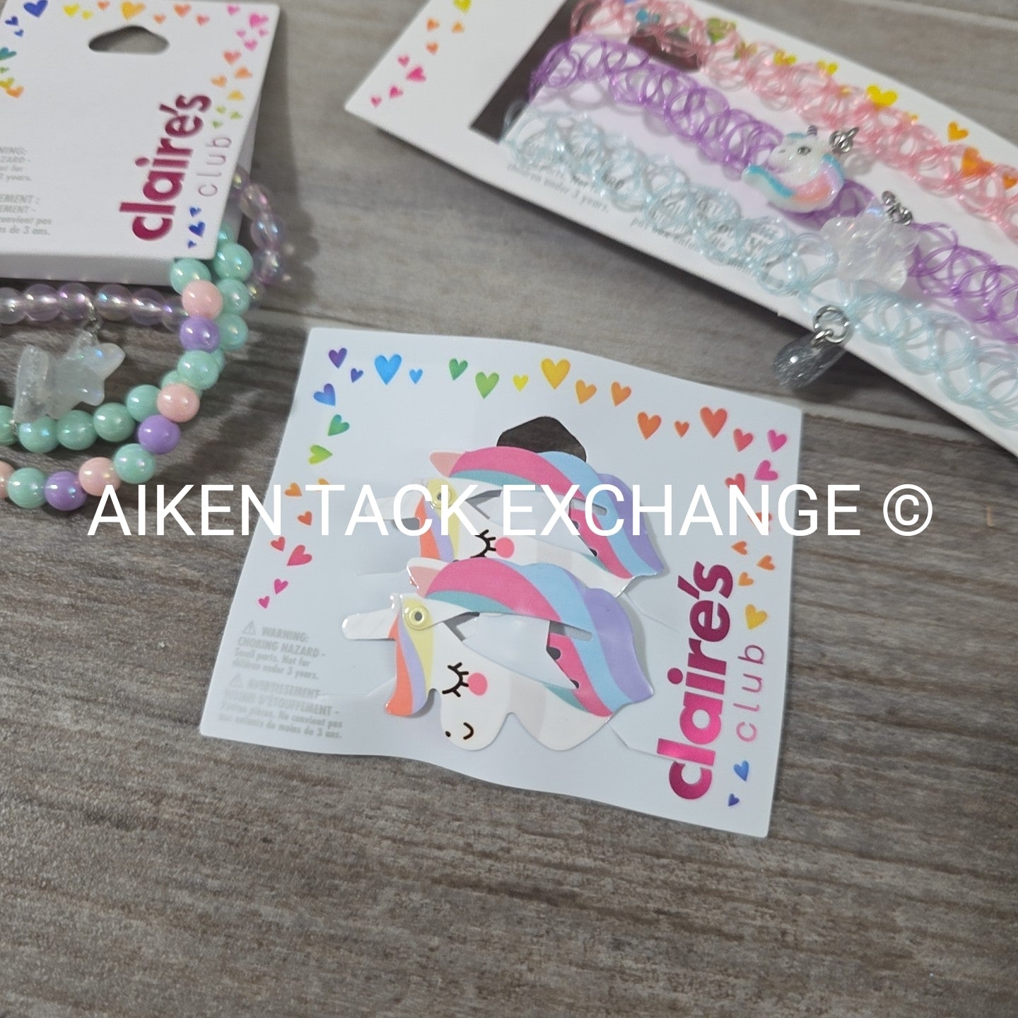 Claire's Club Bundle - 3 Bracelets, 3 Chokers, 2 Hair Clips