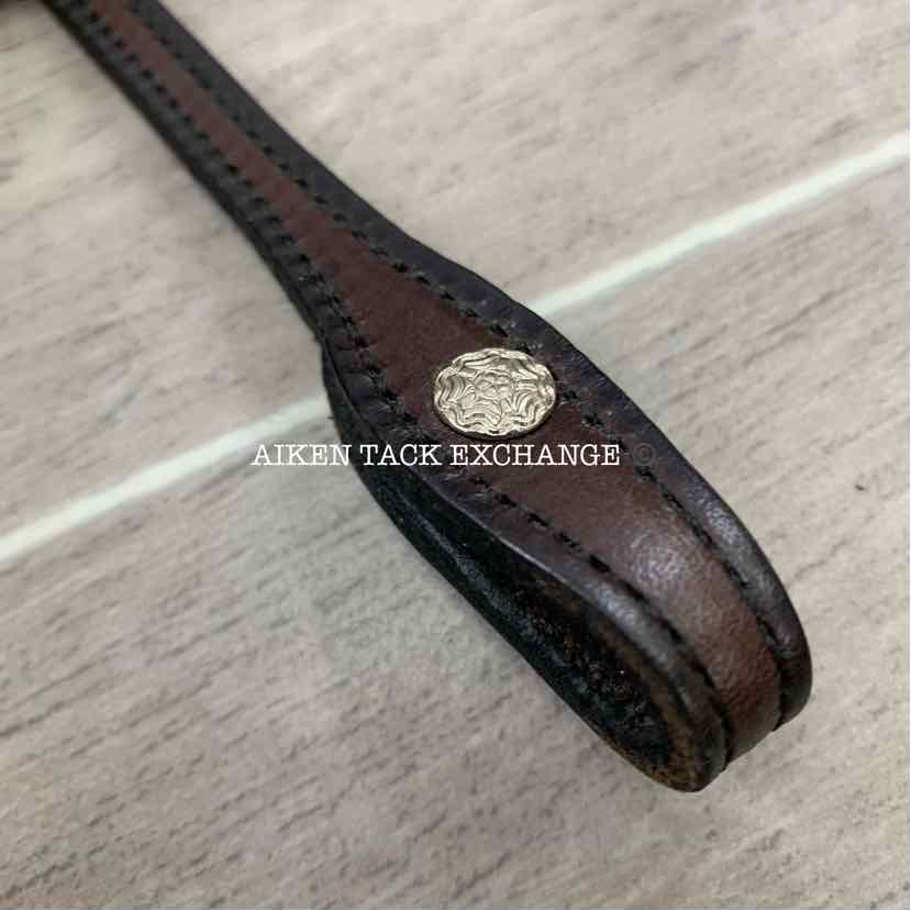 Tory Leather Flared Brow Headstall, Size Arabian