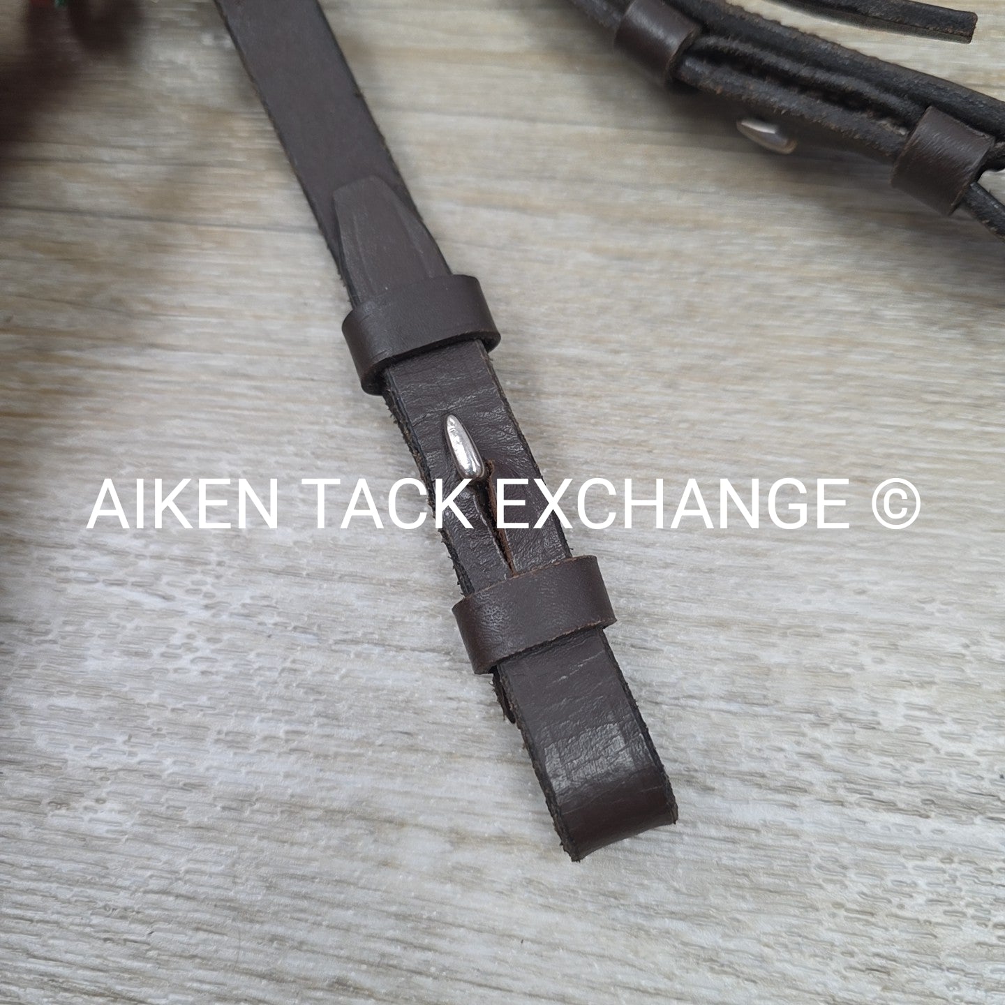 Plain Raised Weymouth Double Bridle with Curb Rein, Brown, Size Full
