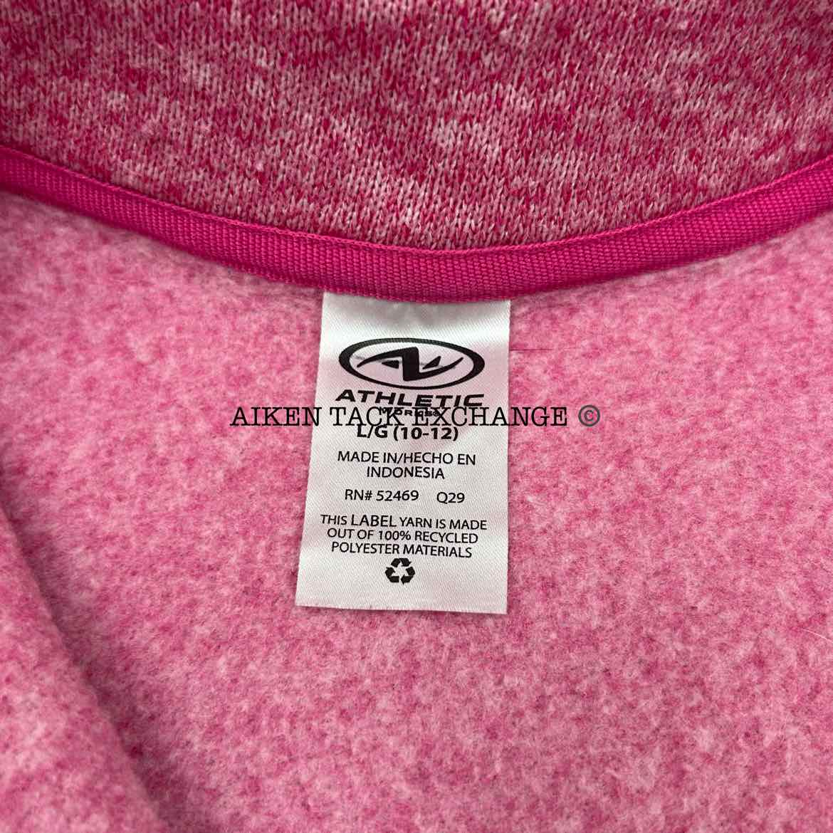 Athletic Fleece 1/4 Zip Pull Over Jacket, Size Large