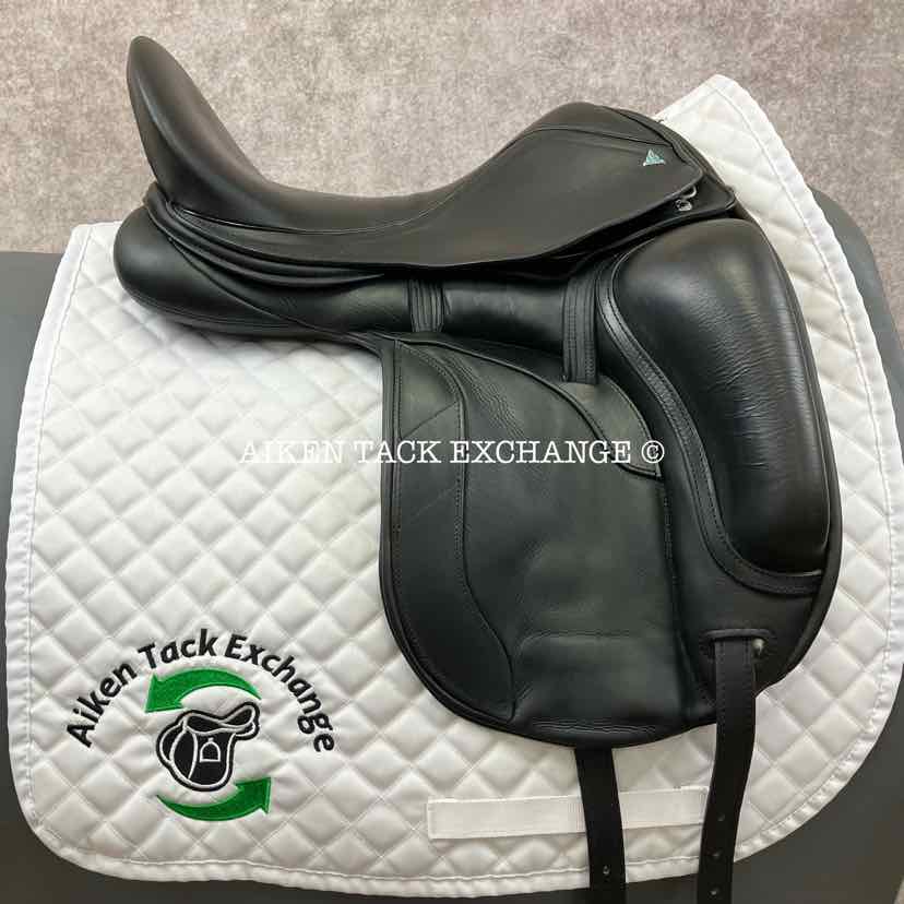 2023 Bliss of London Paramour Monoflap Dressage Saddle, 17" Seat, Short Flap, MW/W Tree, Wool Flocked Panels