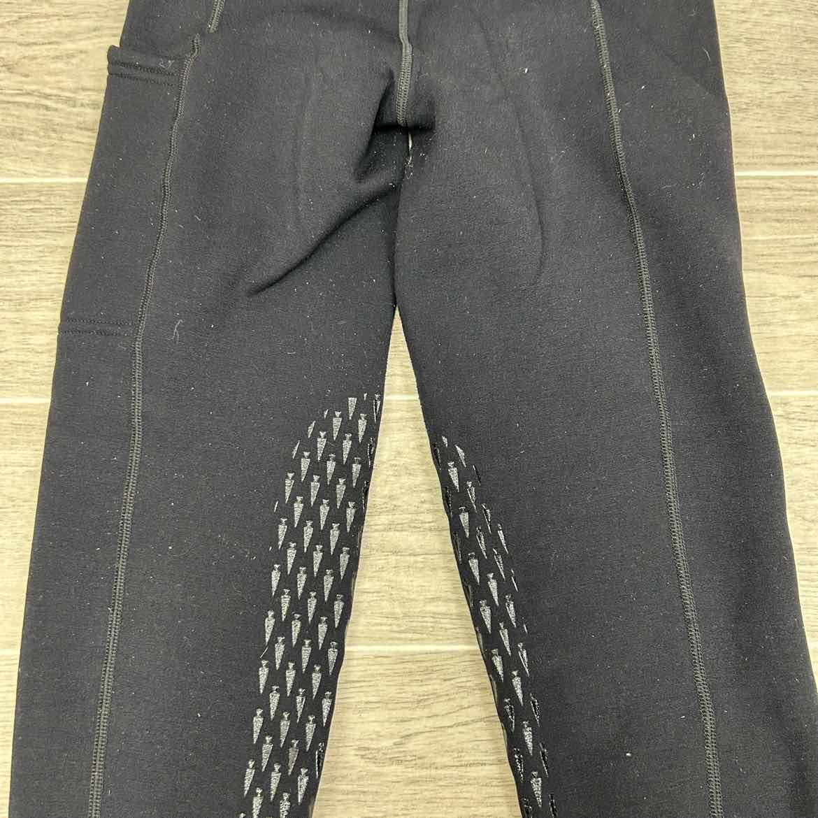 Kerrits Power Stretch Winter Silicone Knee Patch Tights, Size Large