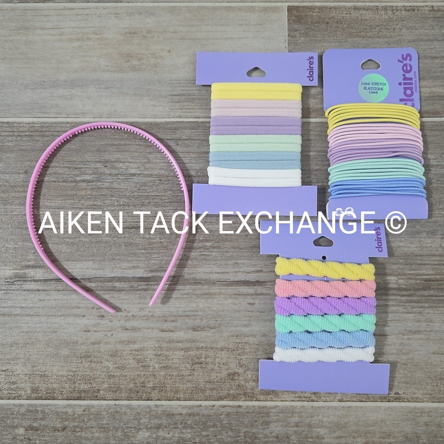 Claire's Hair Bundle - 1 Headband, 3 Packs of Hair Ties