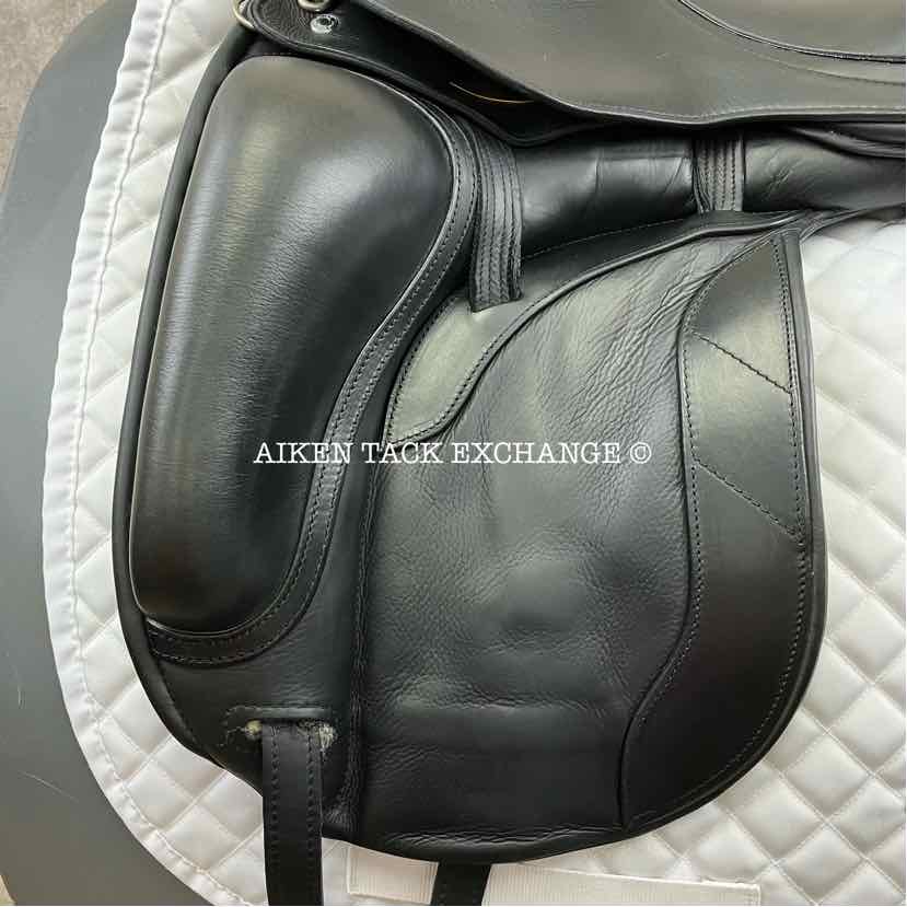 2023 Bliss of London Paramour Monoflap Dressage Saddle, 17" Seat, Short Flap, MW/W Tree, Wool Flocked Panels