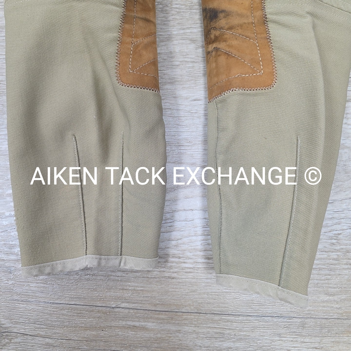 BARGAIN BUNDLE: 2 Tailored Sportsman Side Zip Knee Patch Breeches, Size 24 + 26