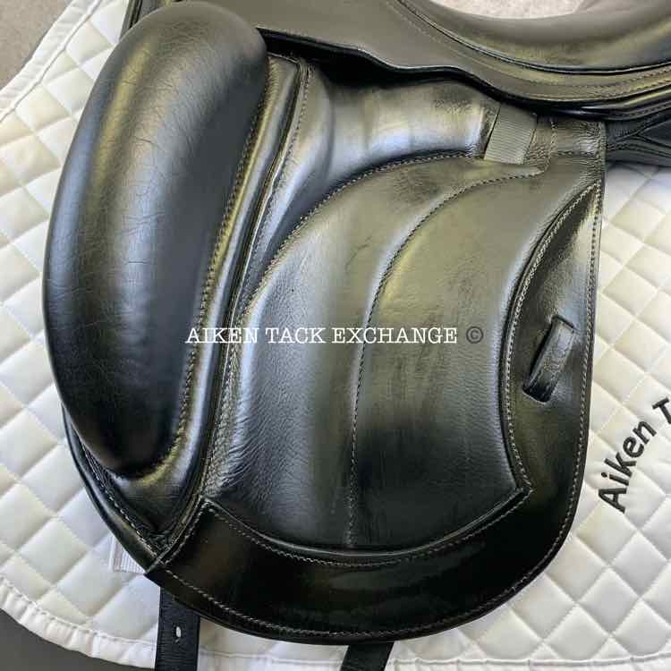 2017 Custom Saddlery Advantage Monoflap Dressage Saddle, 17" Seat, Short Flap, Adjustable Tree, Wool Flocked Hybrid Panels