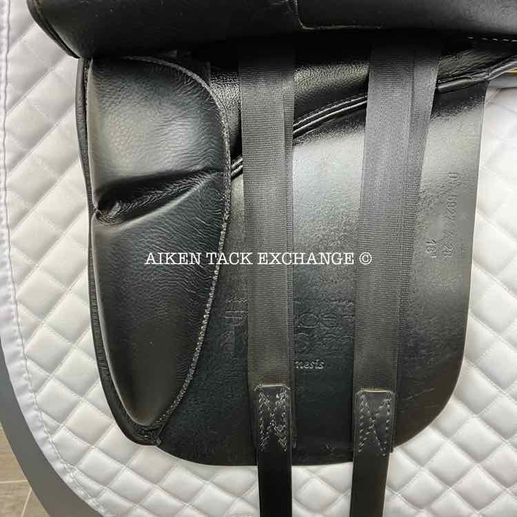 **SOLD** 2008 Stubben Genesis Dressage Saddle, 18" Seat, 28 cm Tree - Medium/Medium Narrow, Wool Flocked Panels