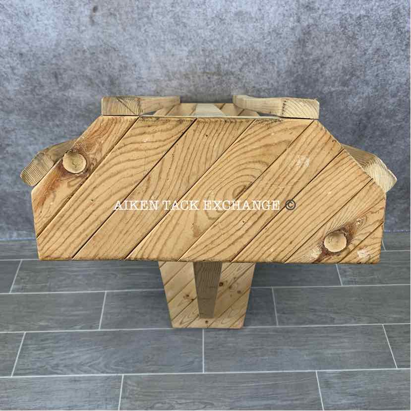 Wooden Wall-Mount Western Saddle Rack