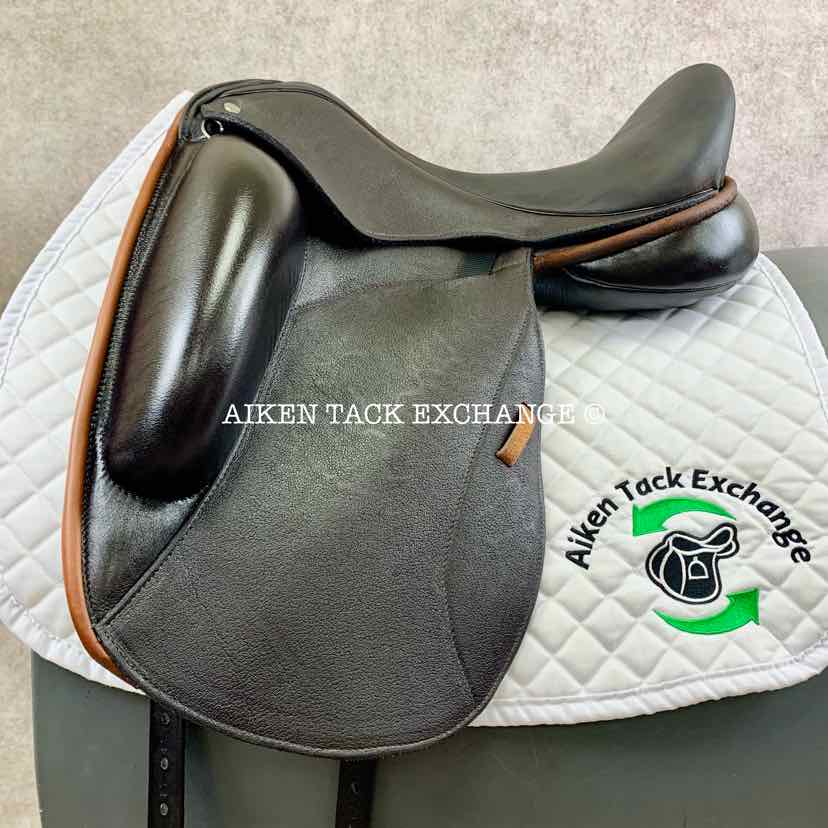 2024 Custom Saddlery Icon Flight Monoflap Dressage Saddle, 17.5" Seat, Adjustable Tree, Wool Flocked Panels