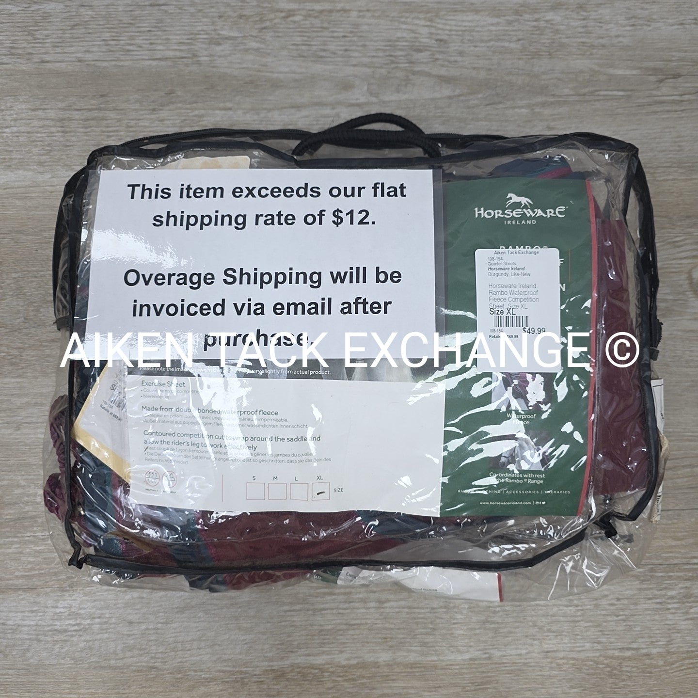 Horseware Ireland Rambo Waterproof Fleece Competition Sheet, Size XL