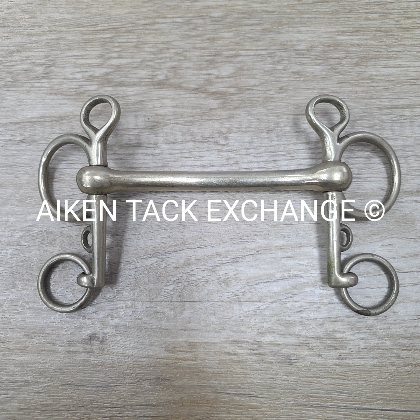 Never Rust Mullen Mouth Pelham Bit (No Hooks & Curb Chain) 4.75"