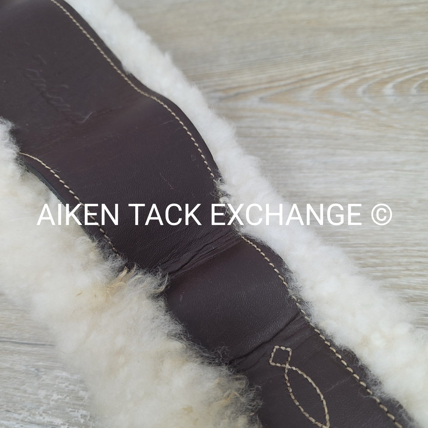 M. Toulouse Leather Girth with Removable Sheepskin, Brown, 50"