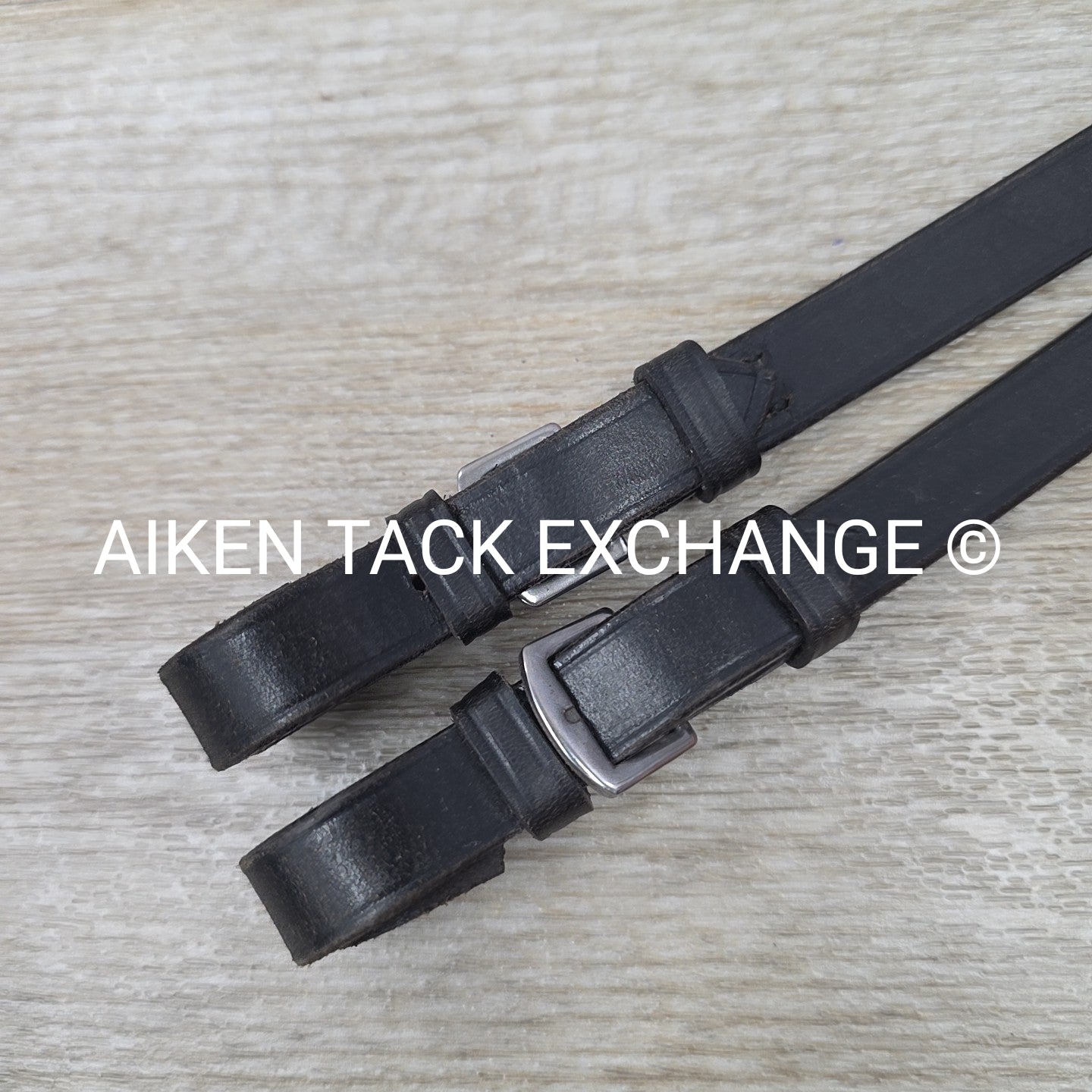 Tony Slatter Saddlery Noseband & Curb Rein, Black, Size Full