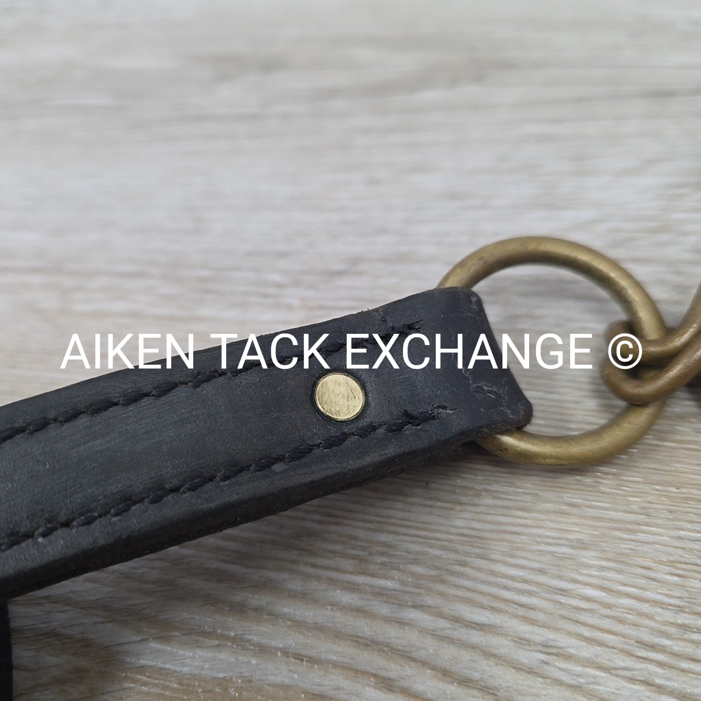 Nunn Finer Newmarket Leather Lead Shank, Black