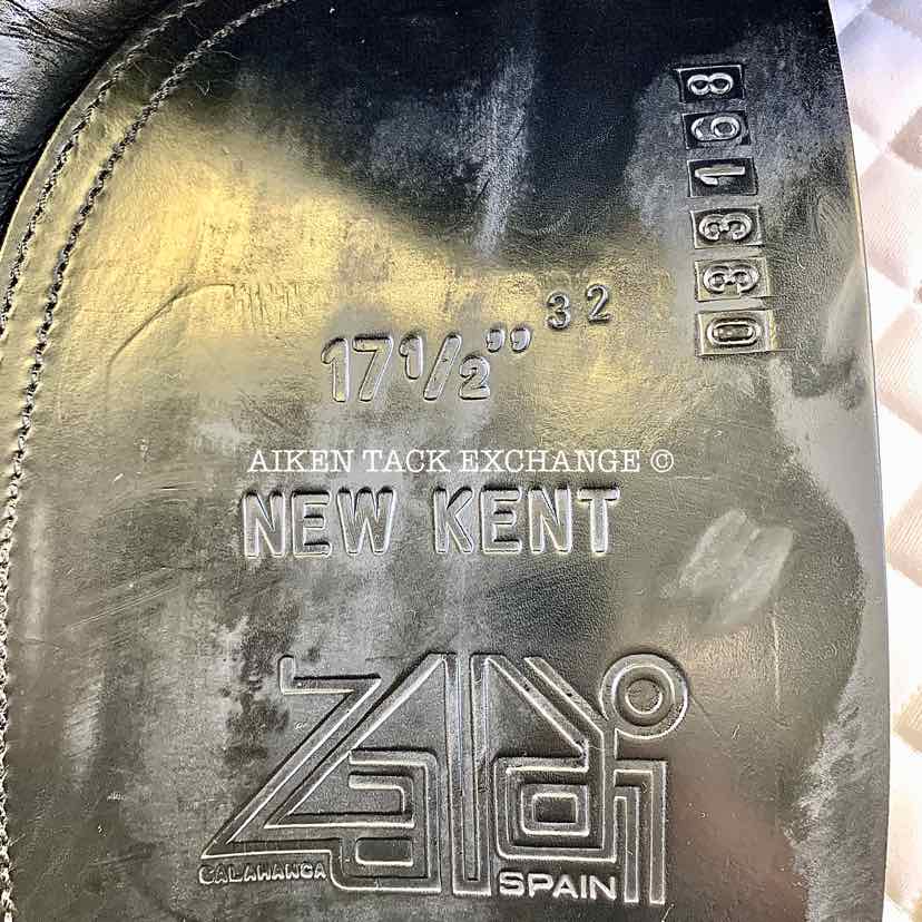 **SOLD** Zaldi New Kent Dressage Saddle, 17.5" Seat, Long Flap, 32 Tree - Wide, Wool Flocked Panels