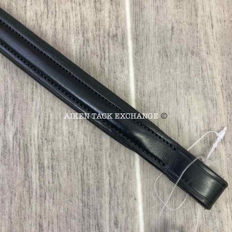 KL Select Redbarn Levade Plain Raised Brownband, Size Full (15") , Black Leather
