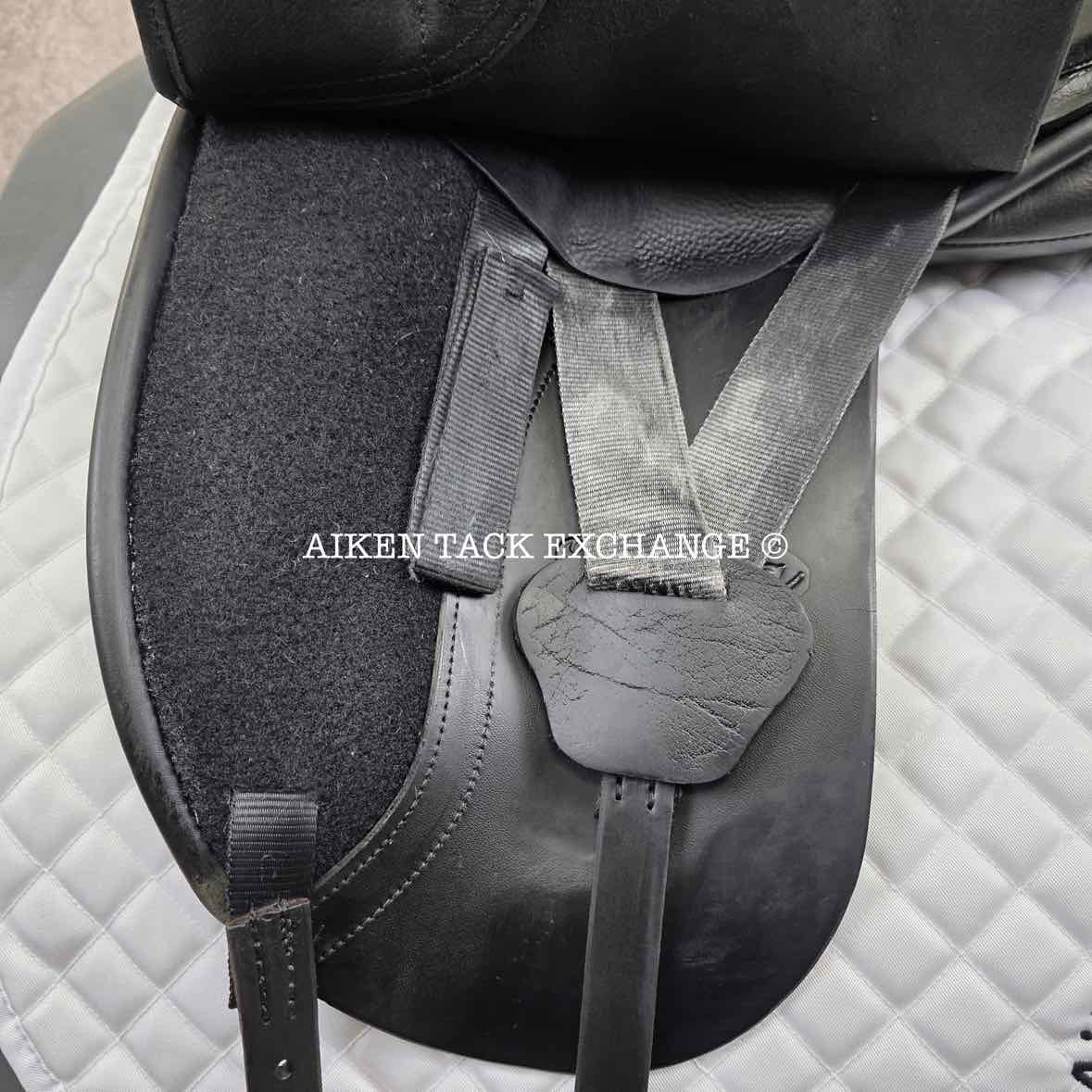 Borne Olympia Dressage Saddle, 17.5" Seat, Extra Wide Tree, Wool Flocked Panels