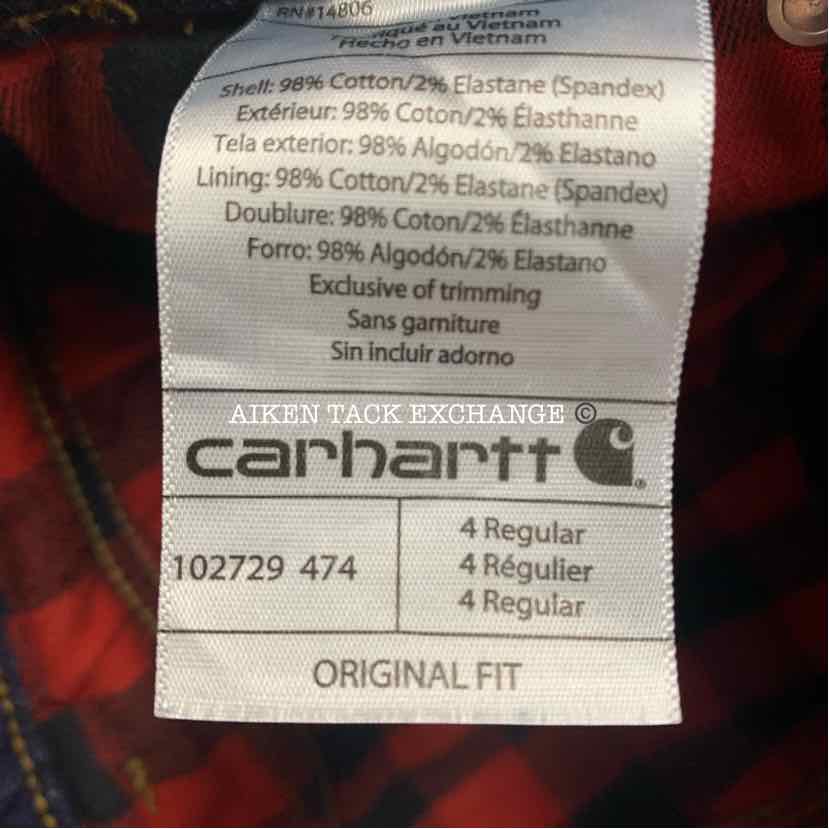 Carhartt Men's Original Fit Straight Leg Flanned-Lined, Size 4 Regular