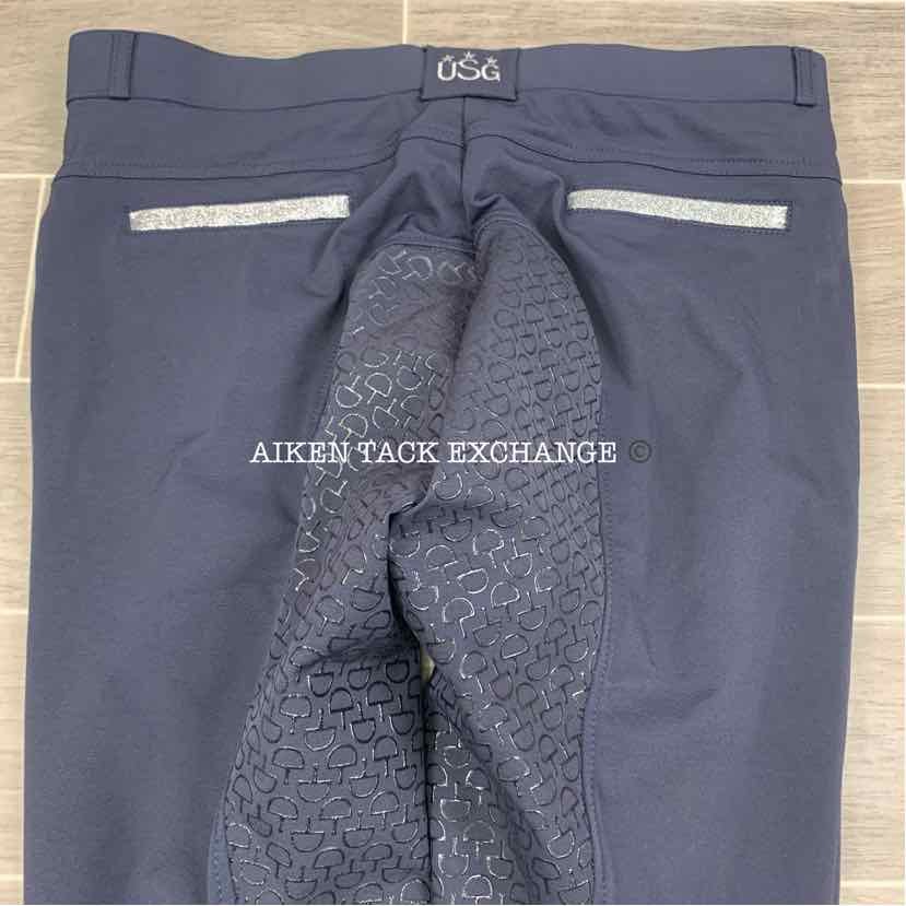 KL Select USG "Meghan" Silicone Grip Full Seat Breeches, Size 32