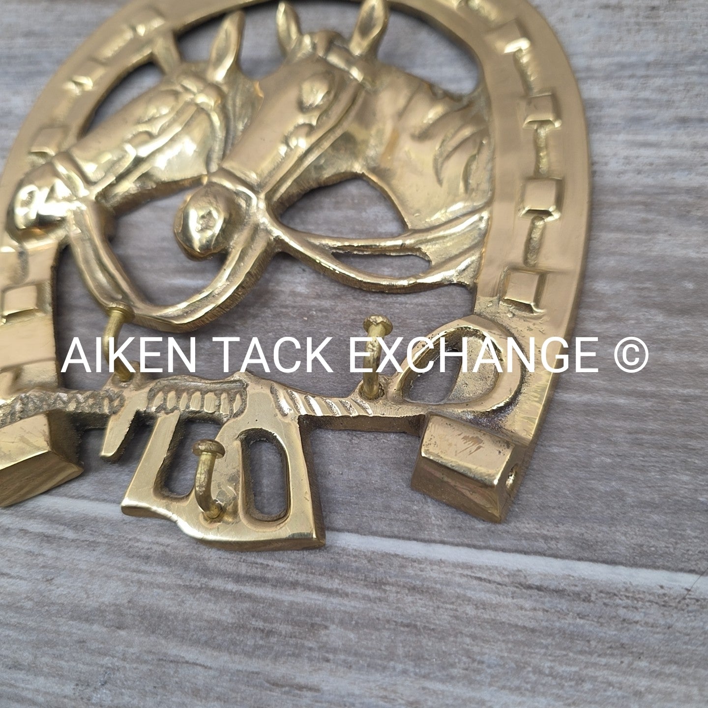 Metal Horseshoe Decor, 3 Small Hooks