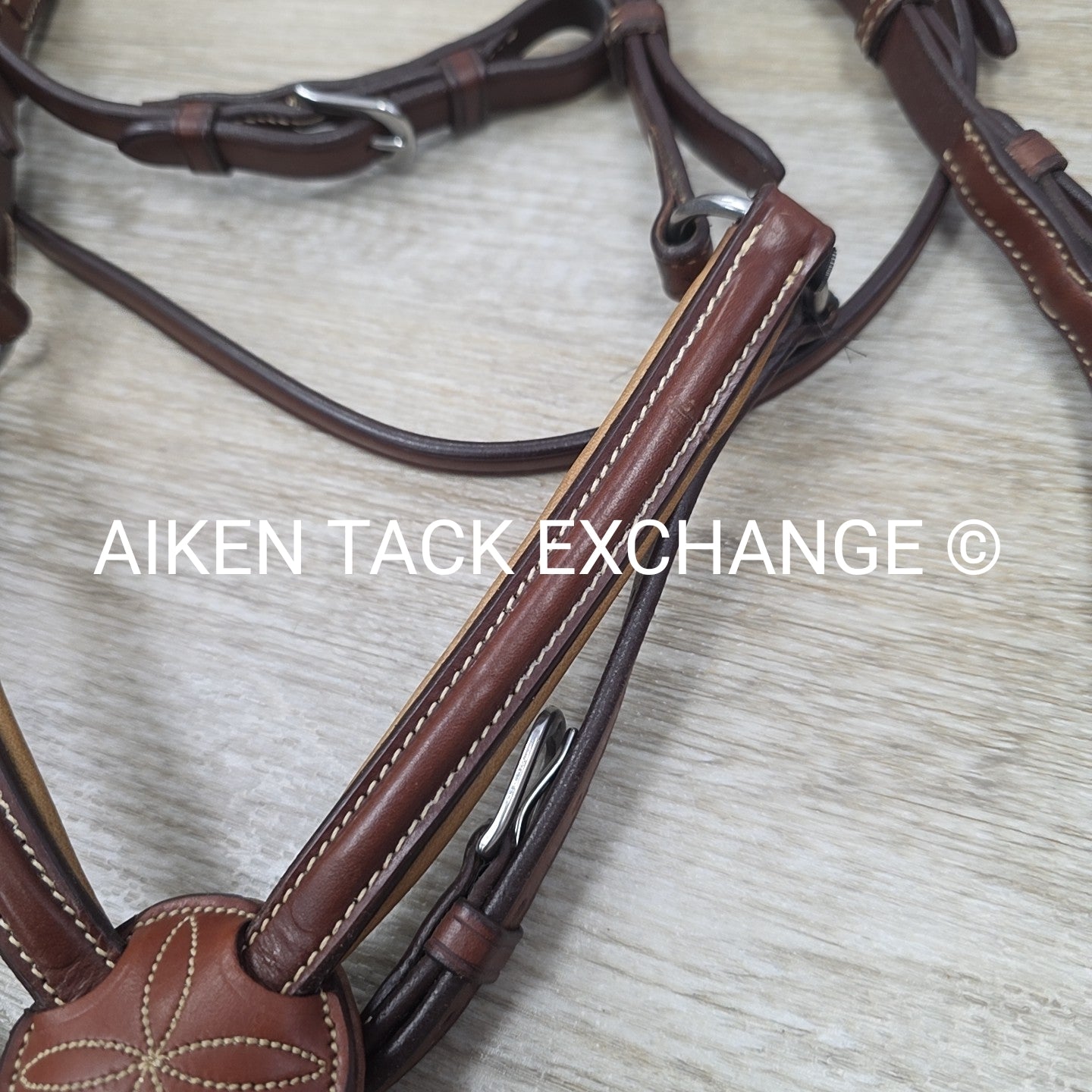 Antares Monocrown Figure 8 Bridle, No Reins, Brown, Oversize (3)