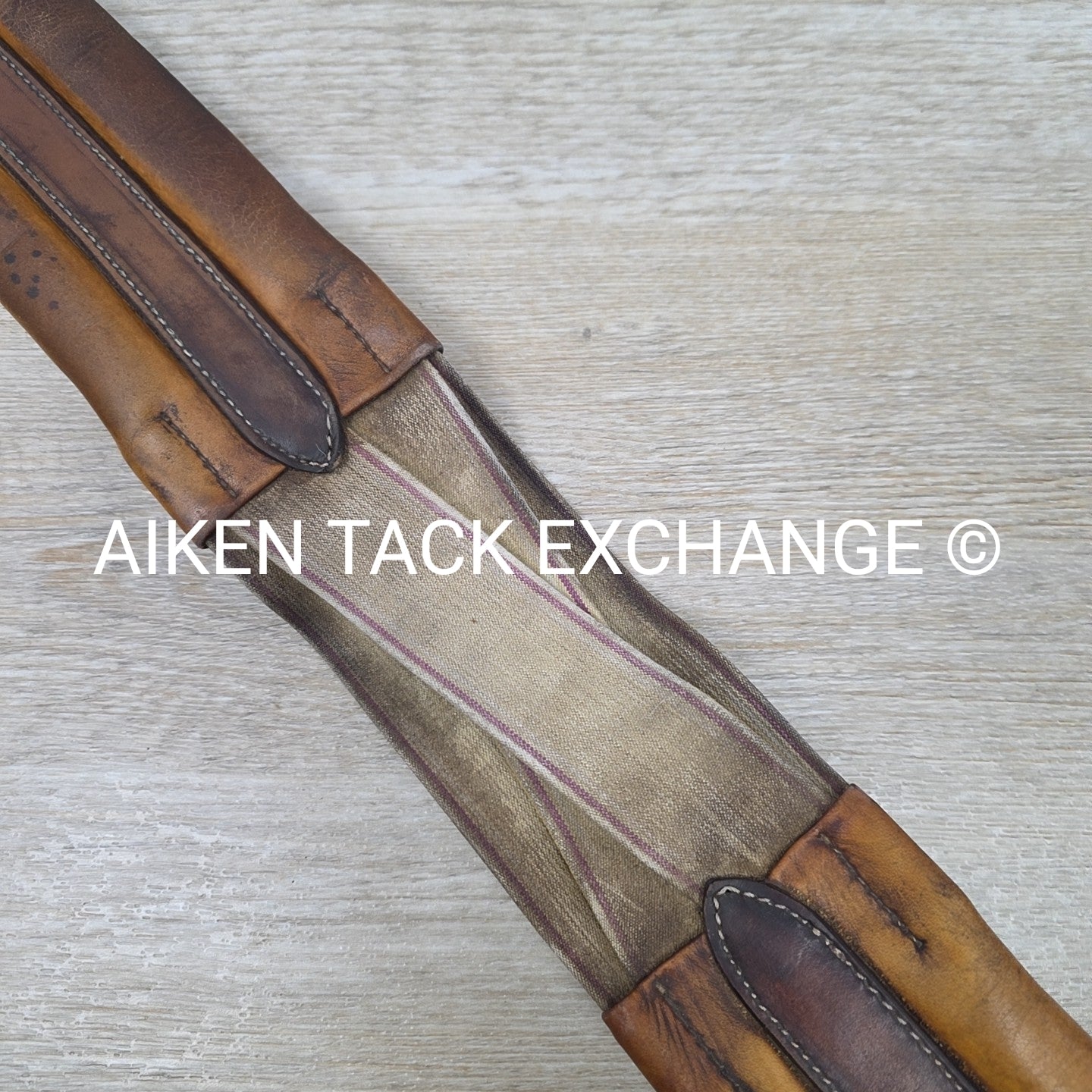 Mortack Girth with Double Elastic, Brown, 46"