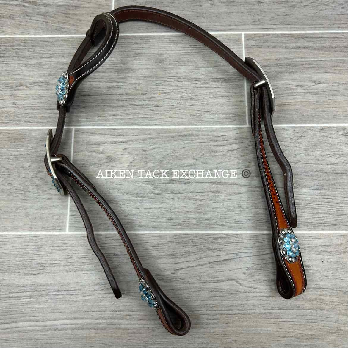 One Ear Western Headstall with Bling
