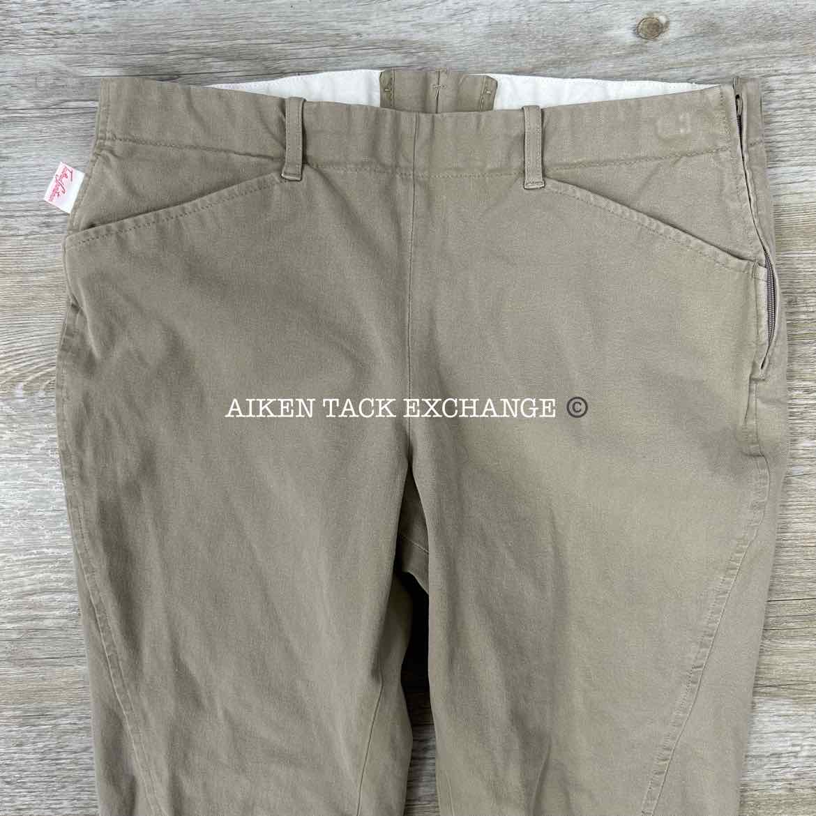 Tailored Sportsman Side Zip Knee Patch Breeches, Size 32